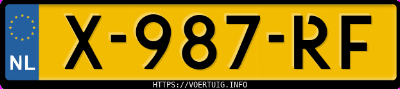 Kenteken afbeelding van X987RF, grijze Volvo XC40 Ex40 Single Motor Standard Range