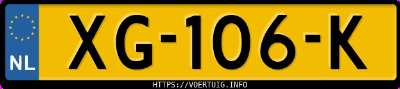 Kenteken afbeelding van XG106K, grijze Volvo V60 T5 Drive