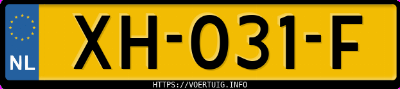 Kenteken afbeelding van XH031F, bruine Volvo V40 Cross Country T3
