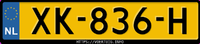 Kenteken afbeelding van XK836H, grijze Volvo XC90