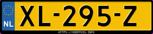 Kenteken afbeelding van XL295Z, zwarte Volvo V70 T4