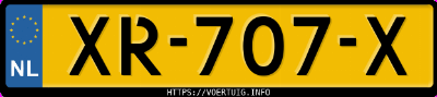 Kenteken afbeelding van XR707X, grijze Volvo XC90