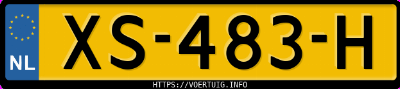 Kenteken afbeelding van XS483H, blauwe Volvo XC40 T4