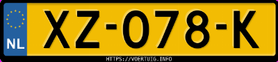 Kenteken afbeelding van XZ078K, rode Volvo V60 T4
