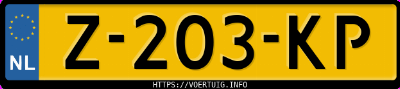Kenteken afbeelding van Z203KP, grijze Volvo EX30 Single Motor