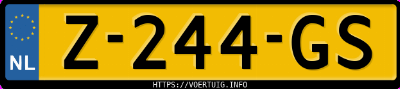 Kenteken afbeelding van Z244GS, bruine Volvo V40 Cross Country T5 Awd