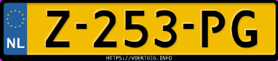 Kenteken afbeelding van Z253PG, grijze Volvo XC40 B4