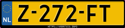 Kenteken afbeelding van Z272FT, grijze Volvo EX30 Single Motor Extended Range Awd