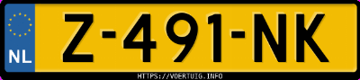 Kenteken afbeelding van Z491NK, blauwe Volvo V60 Recharge T6 Awd