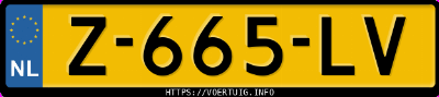 Kenteken afbeelding van Z665LV, grijze Volvo EX30 Single Motor