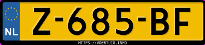 Kenteken afbeelding van Z685BF, grijze Volvo VOLVO- 964-956
