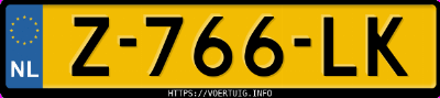 Kenteken afbeelding van Z766LK, grijze Volvo EX30 Single Motor