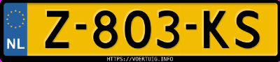 Kenteken afbeelding van Z803KS, grijze Volvo XC60 Recharge T6 Awd