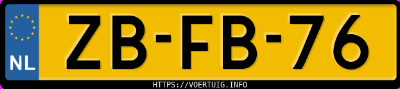 Kenteken afbeelding van ZBFB76, blauwe Volvo V70 2.5 10v