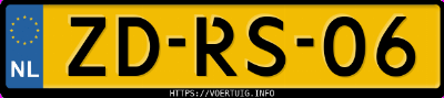 Kenteken afbeelding van ZDRS06, grijze Volvo V70 2.5 10v