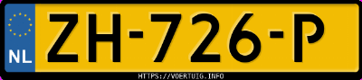 Kenteken afbeelding van ZH726P, oranje Volvo S60 T5