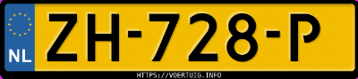Kenteken afbeelding van ZH728P, grijze Volvo V90 D4 Drive