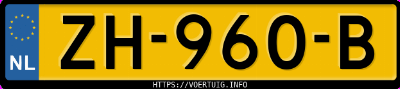 Kenteken afbeelding van ZH960B, witte Volvo XC40 T3