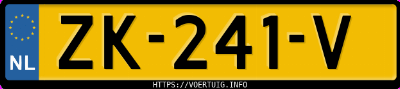 Kenteken afbeelding van ZK241V, grijze Volvo V50 2.4