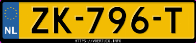 Kenteken afbeelding van ZK796T, grijze Volvo 480 Es 2.0 I