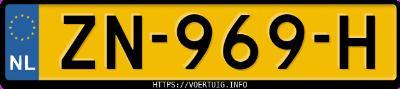 Kenteken afbeelding van ZN969H, grijze Volvo V40 2.0