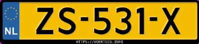 Kenteken afbeelding van ZS531X, zwarte Volvo V90 T4 Drive