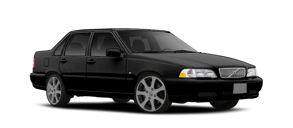 Afbeelding van 42FKBR, zwarte Volvo S70 sedan