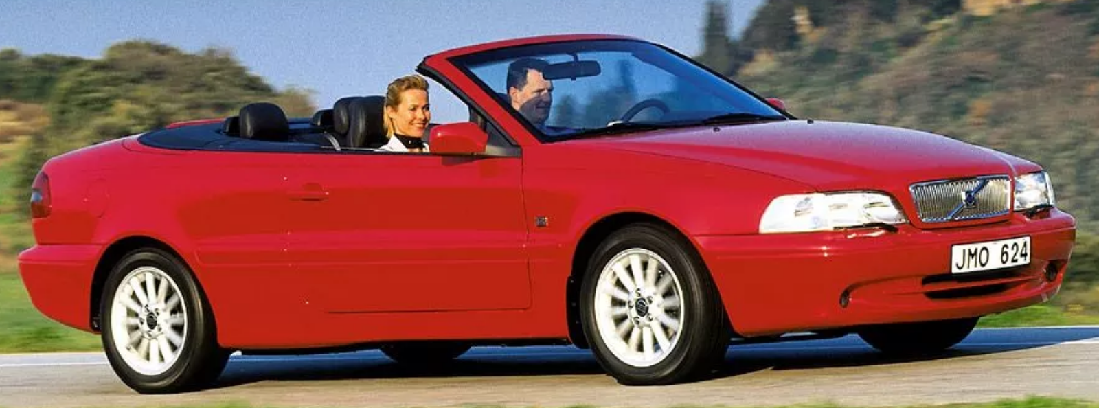 Afbeelding van 25HJRB, rode Volvo C70 2.4t cabriolet