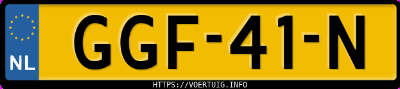 Kenteken afbeelding van GGF41N, grijze Voyah Dream