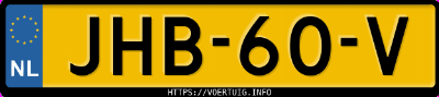 Kenteken afbeelding van JHB60V, zwarte Voyah Courage