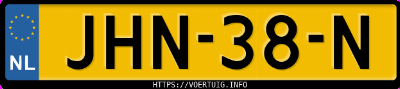Kenteken afbeelding van JHN38N, zwarte Voyah Courage