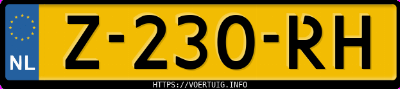 Kenteken afbeelding van Z230RH, witte Voyah Free Dream