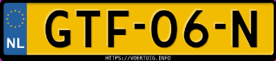 Kenteken afbeelding van GTF06N, zwarte Xpeng G9 Performance Awd
