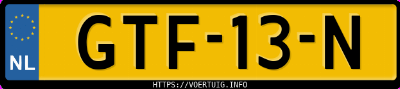 Kenteken afbeelding van GTF13N, grijze Xpeng G9 Performance Awd