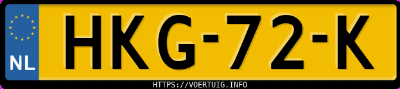 Kenteken afbeelding van HKG72K, grijze Xpeng G6 Awd Performance