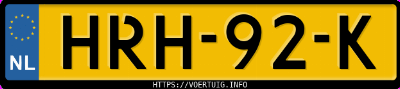 Kenteken afbeelding van HRH92K, grijze Xpeng G9 Performance Awd