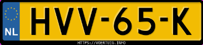 Kenteken afbeelding van HVV65K, witte Xpeng G6 Long Range Rwd
