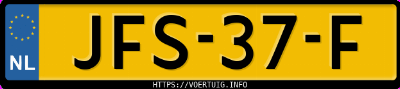 Kenteken afbeelding van JFS37F, zwarte Xpeng G9