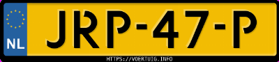 Kenteken afbeelding van JRP47P, witte Xpeng G6 Long Range Rwd (2025)
