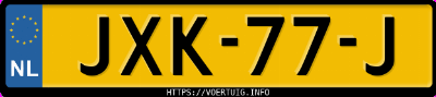 Kenteken afbeelding van JXK77J, witte Xpeng G6 Awd Performance