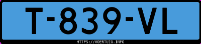 Kenteken afbeelding van T839VL, zwarte Xpeng P7 Rwd