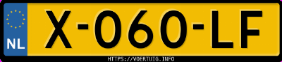 Kenteken afbeelding van X060LF, zwarte Xpeng G9 Standard Range Rwd