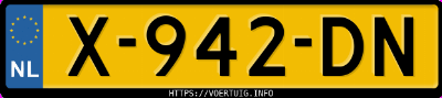 Kenteken afbeelding van X942DN, witte Xpeng G9 Performance Awd