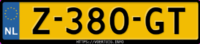 Kenteken afbeelding van Z380GT, zwarte Xpeng G9 Standard Range Rwd