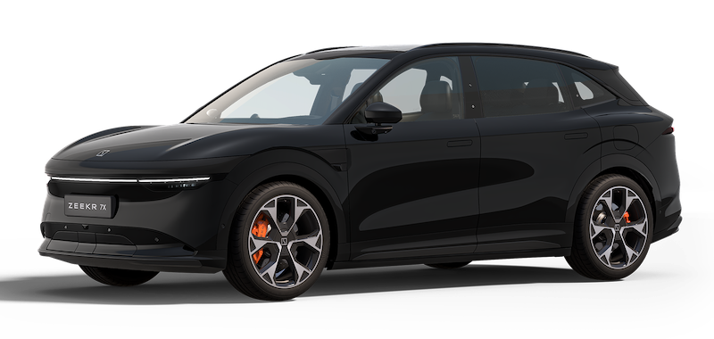 Afbeelding van JRN68F, zwarte Zeekr 7X Rwd Long Range hatchback