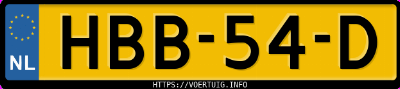 Kenteken afbeelding van HBB54D, witte Zeekr 001 Rwd