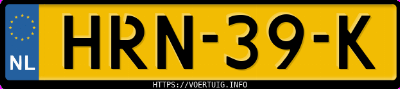 Kenteken afbeelding van HRN39K, groene Zeekr 7X Rwd Long Range
