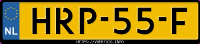 Kenteken afbeelding van HRP55F, grijze Zeekr 001 Rwd