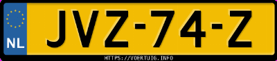 Kenteken afbeelding van JVZ74Z, zwarte Zeekr X Long Range Rwd
