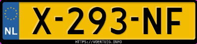 Kenteken afbeelding van X293NF, blauwe Zeekr 001 Privilege